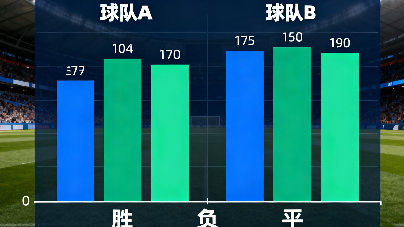 历史交锋数据可视化图表，两支球队近10场交锋胜负平分布以柱状图呈现，数据清晰直观